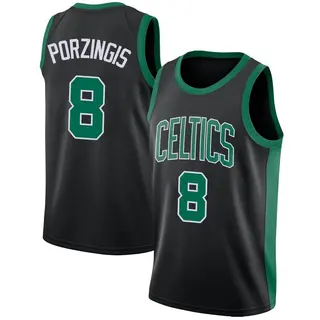 Boston Celtics Men's Kristaps Porzingis Black Swingman Jersey - Statement Edition