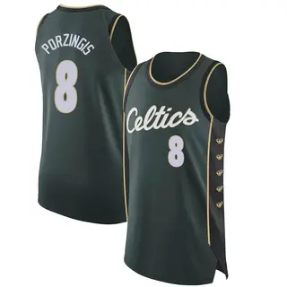 Boston Celtics Men's Kristaps Porzingis Green Authentic 2022/23 City Edition Jersey