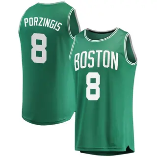 Boston Celtics Men's Kristaps Porzingis Green Fast Break Jersey - Icon Edition