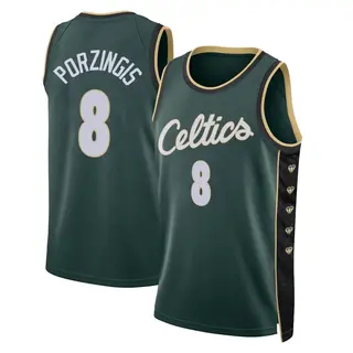 Boston Celtics Men's Kristaps Porzingis Green Swingman 2022/23 City Edition Jersey