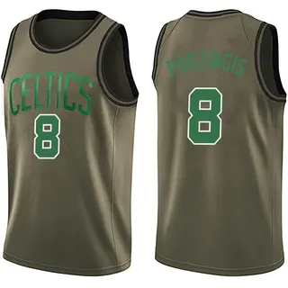 Boston Celtics Men's Kristaps Porzingis Green Swingman Salute to Service Jersey