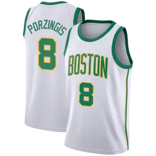 Boston Celtics Men's Kristaps Porzingis White Swingman 2018/19 Jersey - City Edition