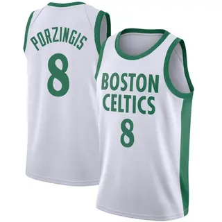 Boston Celtics Men's Kristaps Porzingis White Swingman 2020/21 Jersey - City Edition