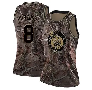 Boston Celtics Women's Kristaps Porzingis Camo Swingman Realtree Collection Jersey