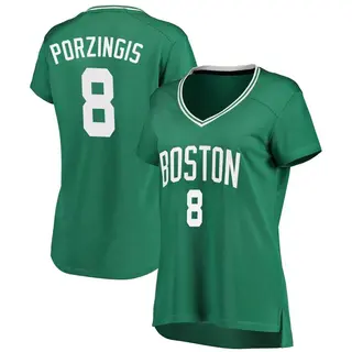 Boston Celtics Women's Kristaps Porzingis Green Fast Break Icon Edition Jersey