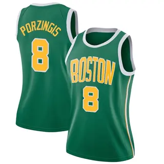 Boston Celtics Women's Kristaps Porzingis Green Swingman 2018/19 Jersey - Earned Edition