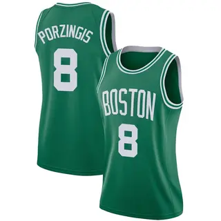 Boston Celtics Women's Kristaps Porzingis Green Swingman Jersey - Icon Edition