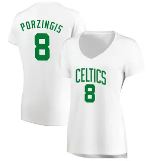 Boston Celtics Women's Kristaps Porzingis White Fast Break Association Edition Jersey