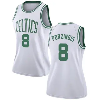 Boston Celtics Women's Kristaps Porzingis White Swingman Jersey - Association Edition