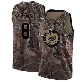 Boston Celtics Youth Kristaps Porzingis Camo Swingman Realtree Collection Jersey