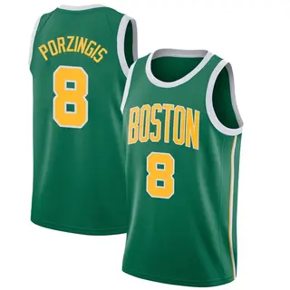 Boston Celtics Youth Kristaps Porzingis Green Swingman 2018/19 Jersey - Earned Edition